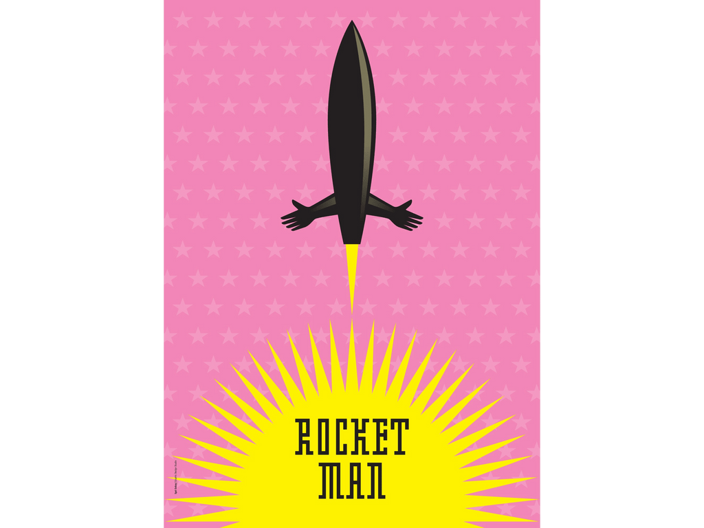 Printed Posters - "Rocket man", Against wars Poster, Designed by Igal Gabay