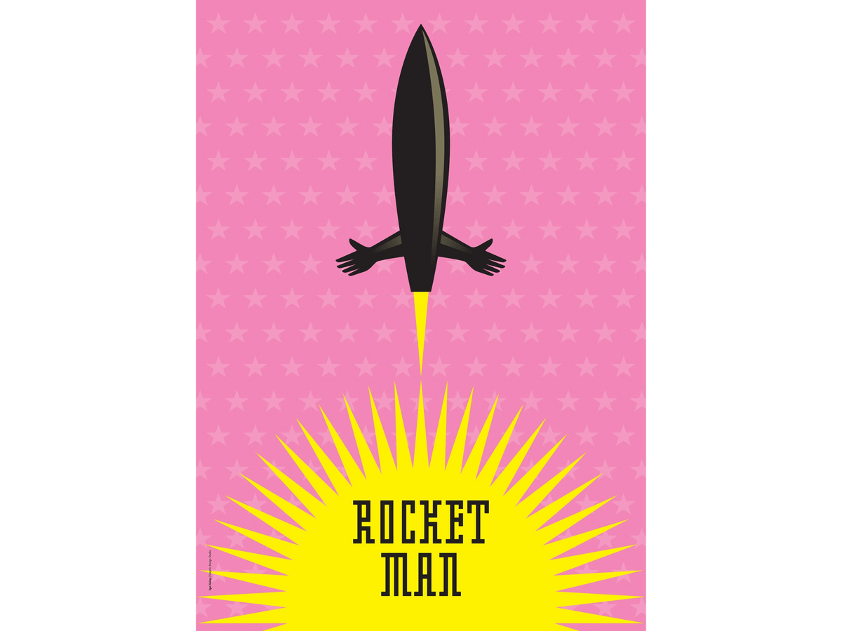 Printed Posters - "Rocket man", Against wars Poster, Designed by Igal Gabay