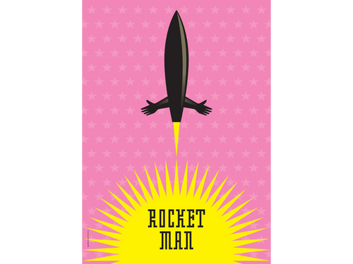 Printed Posters - "Rocket man", Against wars Poster, Designed by Igal Gabay