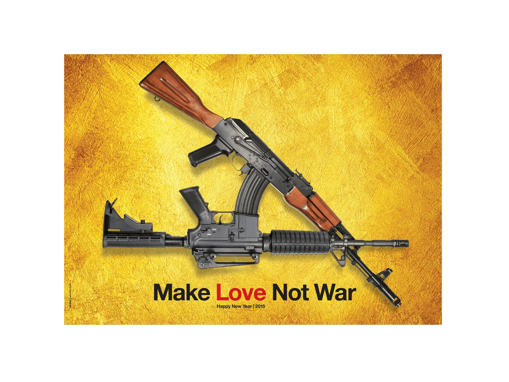 Poster - "Make love not ware", Social Poster, Against wars Poster, Designed by Igal Gabay