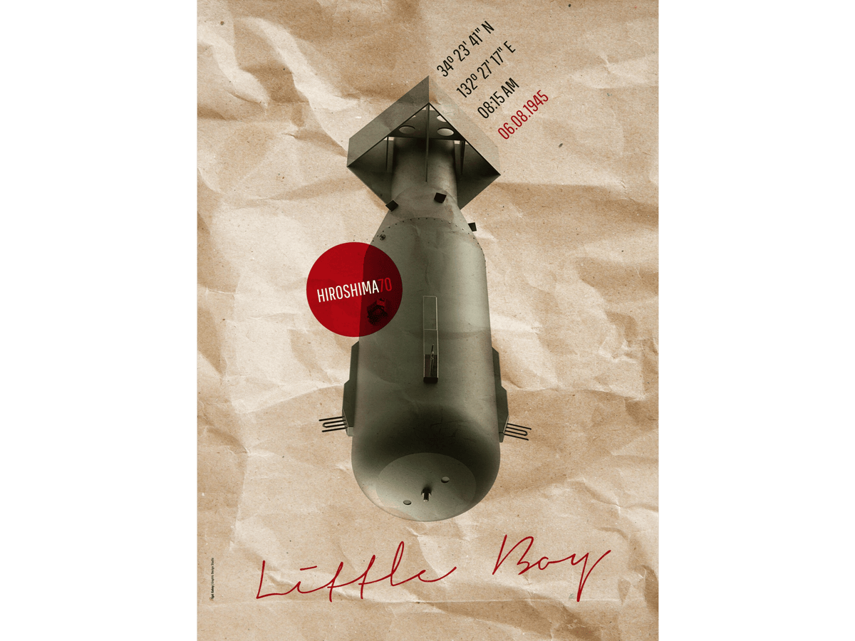 Printed Posters - "70 Hiroshima", Against wars Poster, Designed by Igal Gabay