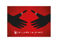 Printed Posters - "We come in peace", Against wars Poster, Political Statement Poster, Middle East, Designed by Igal Gabay