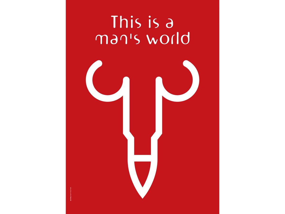 Poster - "This is a man's world", Social Poster, Political Poster, Middle East, Designed by Igal Gabay