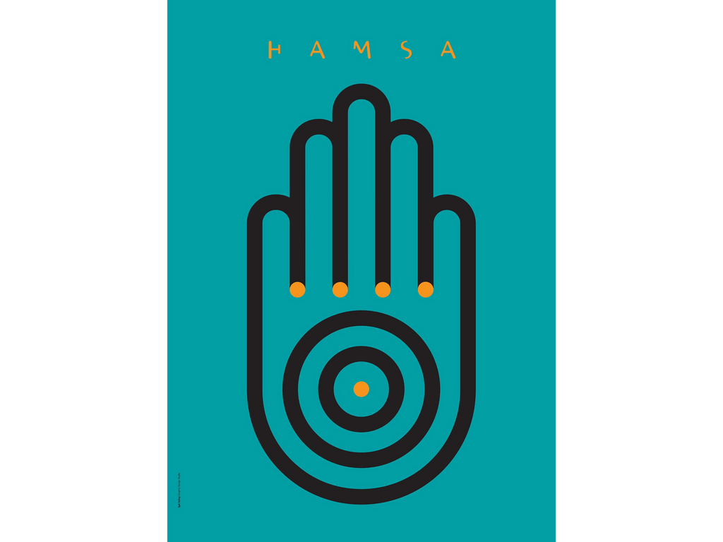 Printed Poster - "hamsa", Folklore Poster, Middle East, Designed by Igal Gabay