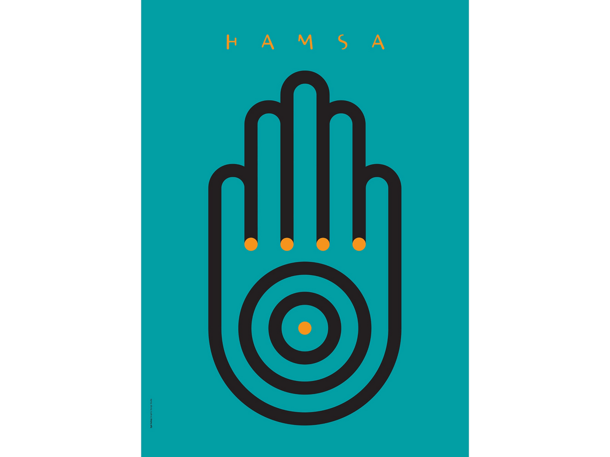 Printed Poster - "hamsa", Folklore Poster, Middle East, Designed by Igal Gabay