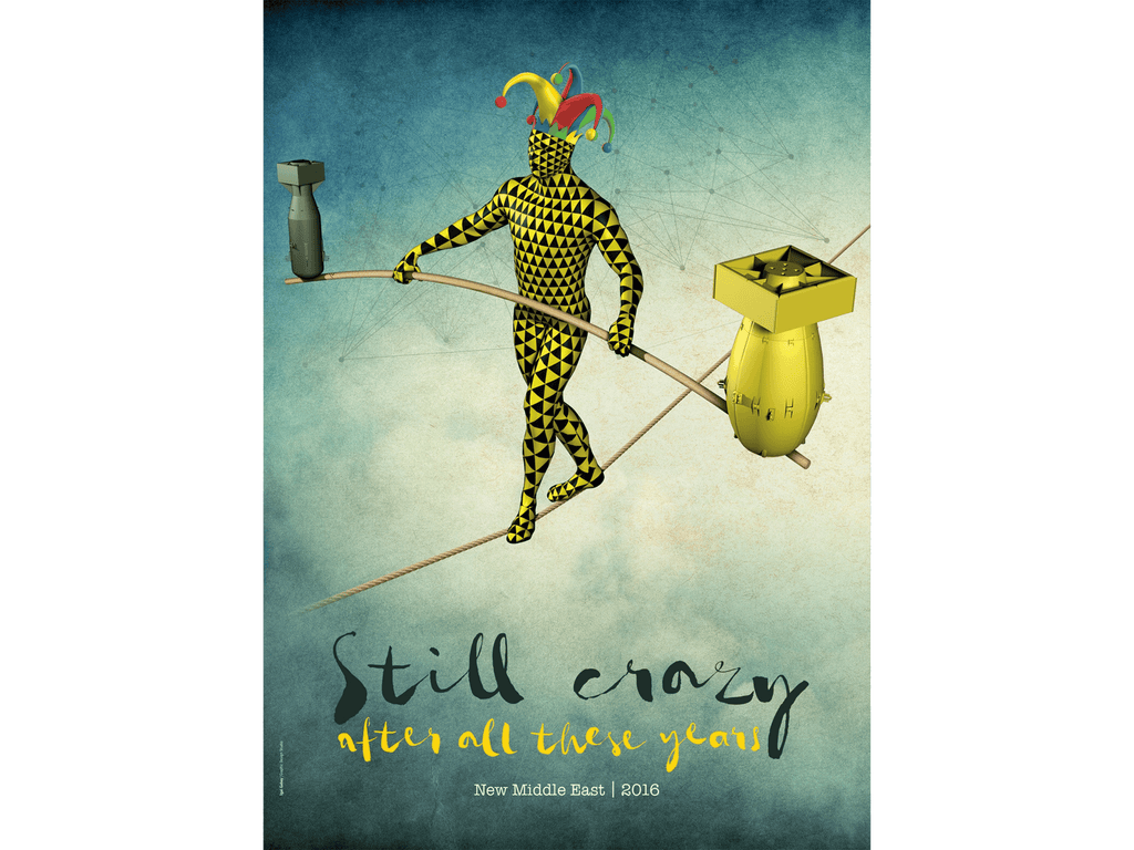 Printed Posters - "Still crasy after all these years", Against wars Poster, Middle East, Designed by Igal Gabay