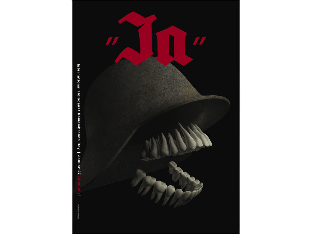 Printed Posters - "Ja", holocaust memorial, Social Poster, Designed by Igal Gabay