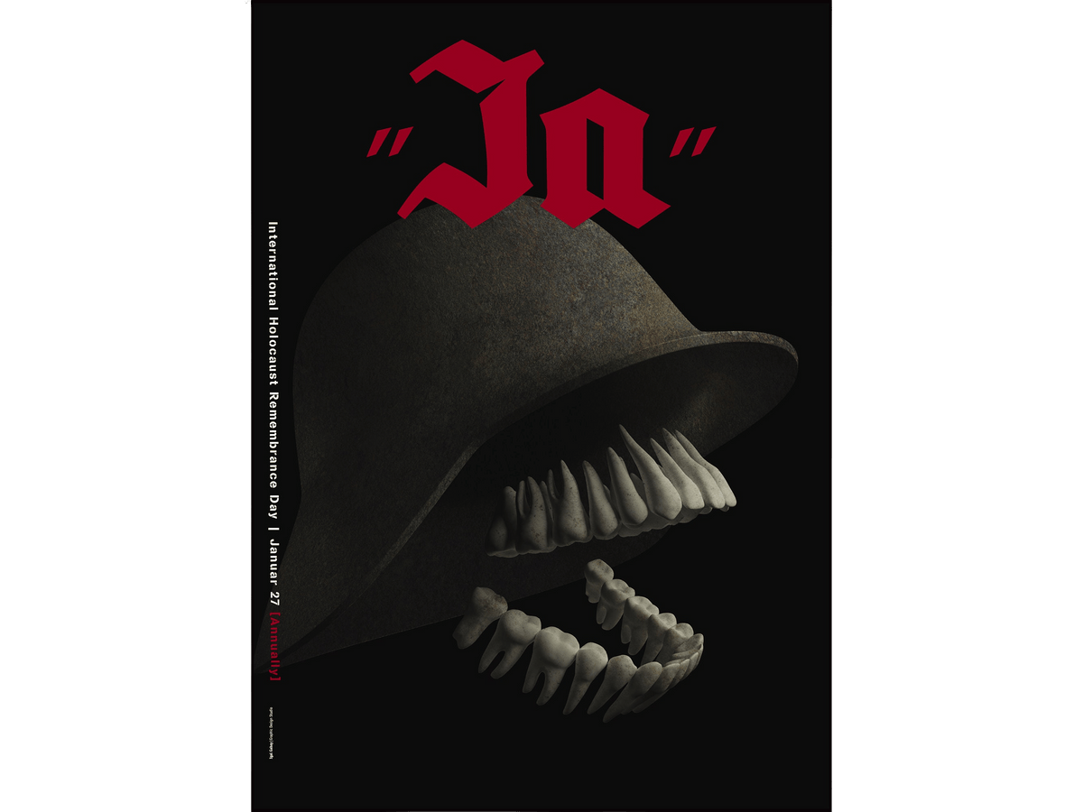 Printed Posters - "Ja", holocaust memorial, Social Poster, Designed by Igal Gabay