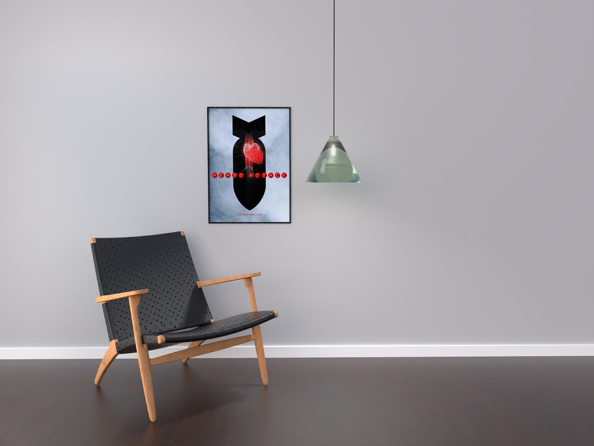 Printed Posters - "Heart Attack", Against wars Poster, Designed by Igal Gabay
