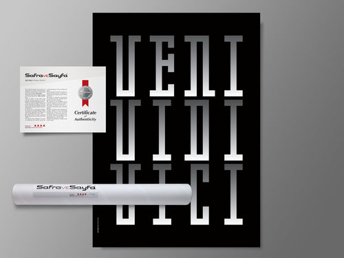 Printed Posters - "Veni, vidi, vici", Designed by Igal Gabay