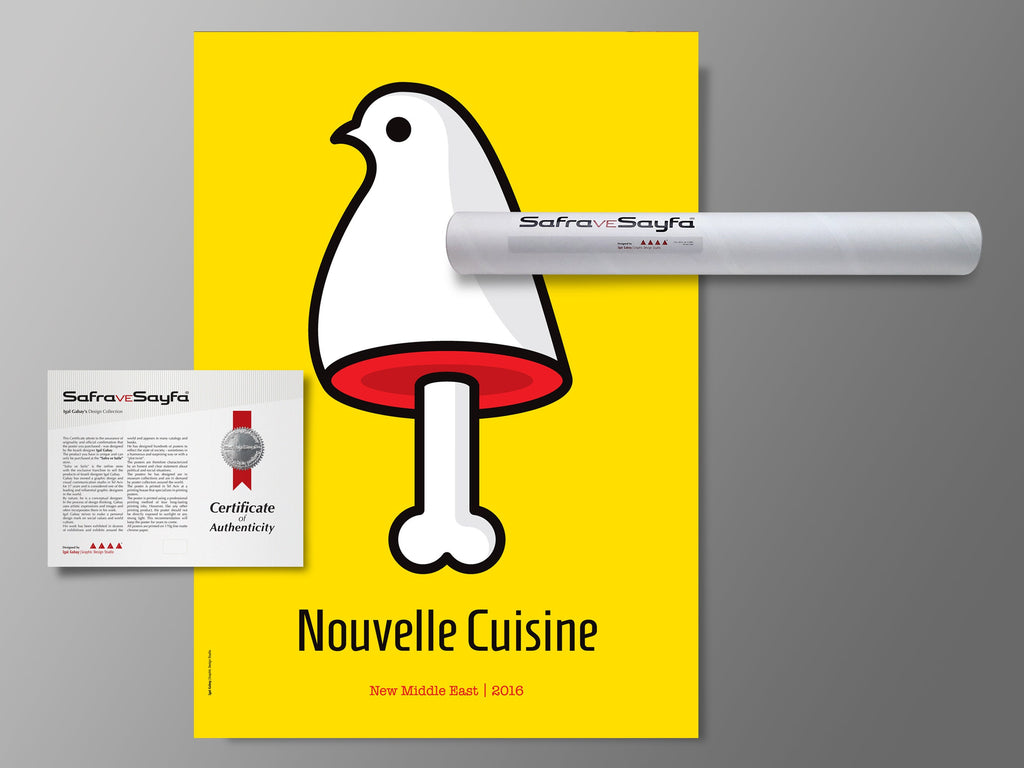Printed Posters - "Nouvelle Cuisine", Against wars Poster, Social Poster, Art Poster, Designed by Igal Gabay